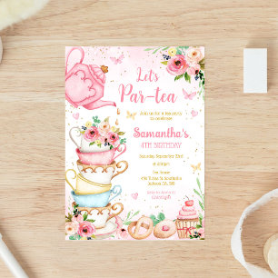 Convite de Aniversário Chá Par-tea