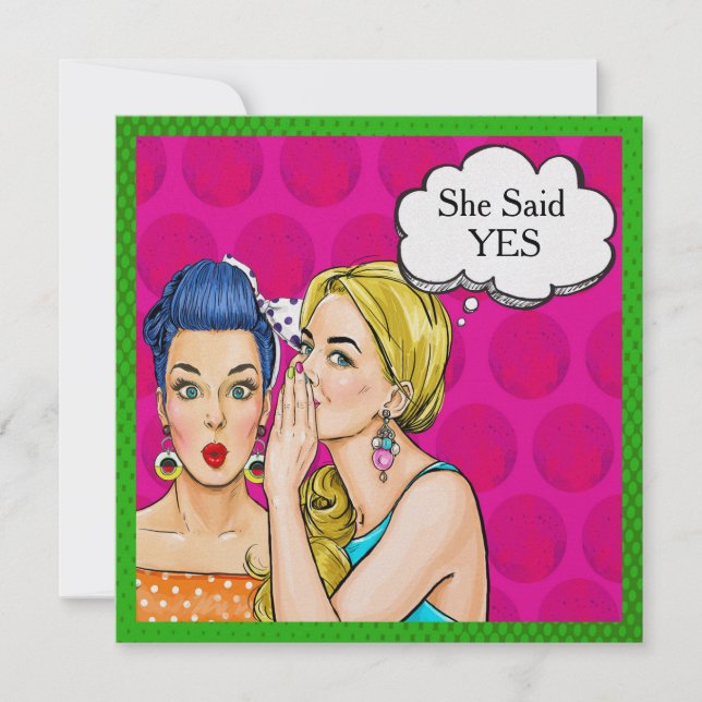 Convite de Aniversário / Chás de Noiva em Pop Art (Frente)