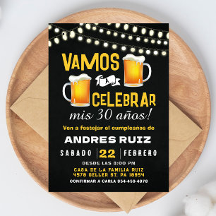 Convite de Aniversário Cheers & Beers Convite Espa