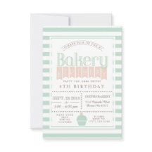 Convite de aniversário Chic Bakery