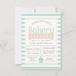 Convite de aniversário Chic Bakery