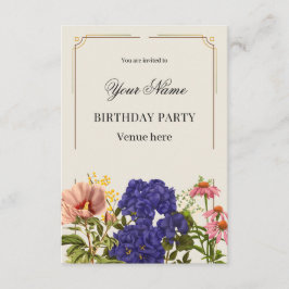 Convite de Aniversário Clássico de Jardim Botânico