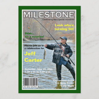 Convite de aniversário Cobrir de Revista