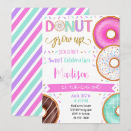 Convite de aniversário Colorida do Glitter Rosquin