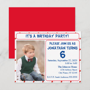 Convite de Aniversário com Balões Coloridos e Conf