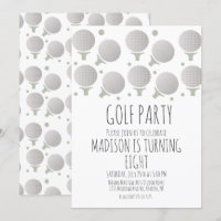 Convite de Aniversário com Bolas de Golfe em Minia