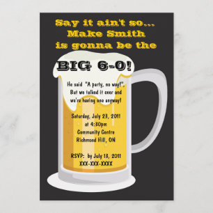 Convite de Aniversário com Cerveja