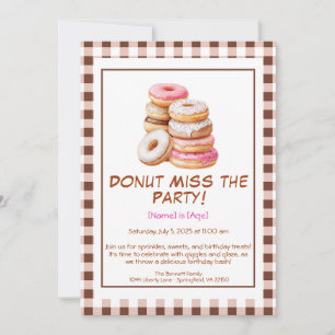 Convite de Aniversário com Donut – Colorido e Dive