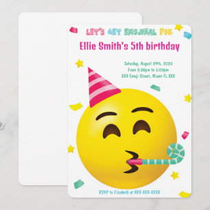 Convite de Aniversário com Emoji