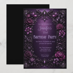 Convite de Aniversário com Flores Mal-Humoradas Ro