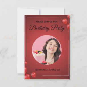 Convite de Aniversário com Foto
