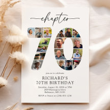Convite de Aniversário com Foto do Capítulo Modern