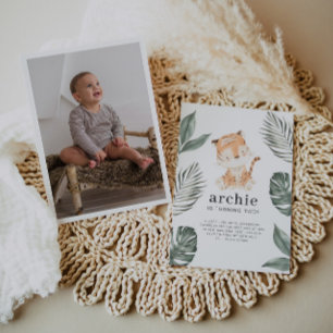 Convite de Aniversário com Foto do Tigre