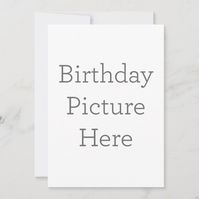 Convite simples, Tamanho: 12,7 cm x 17,8 cm, Papel: Fosco, Canto: Quadrado, Envelopes: Branco, Qualidade de impressão: Padrão (Frente)