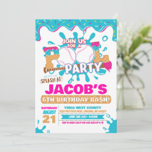 Convite de Aniversário com Piscina de Gotas de Sor