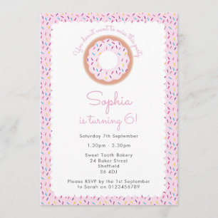 convite de aniversário com Rosquinha