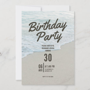 Convite de Aniversário com Tema de Praia