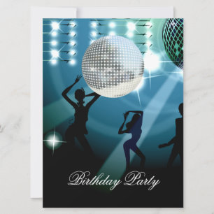 Convite de Aniversário com Tema Disco Retro