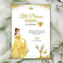 Convite de aniversário com uma princesa