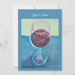 Convite de Aniversário com Vinho Tinto, Convite de