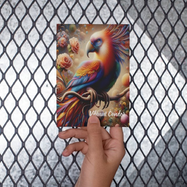 Convite de Aniversário Condor Vibrante Empoleirado (Criador carregado)