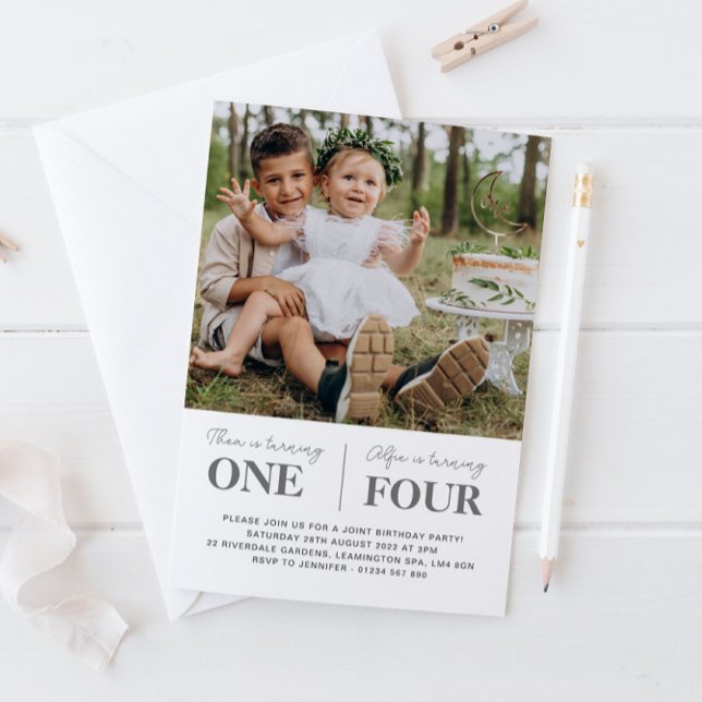 Convite de Aniversário Conjunto de Primeiro Aniver (Criador carregado)