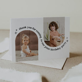 Convite de Aniversário Conjunto Foto Arco Duplo