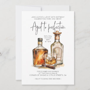 Convite de Aniversário Conjunto para Homens 40º Wh
