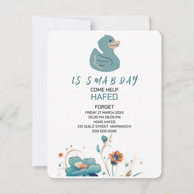 Convite de Aniversário Convite de Aniversário Dive (Frente)