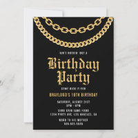 Convite de Aniversário Corrente Cubana Hip Hop Dou