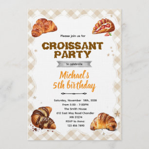 Convite de Aniversário Croissant