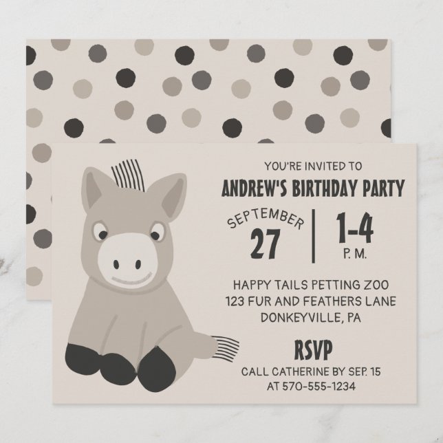 Convite de aniversário Cujo Bebê (Frente/Verso)