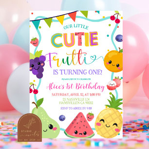 Convite de Aniversário Cutie Frutti
