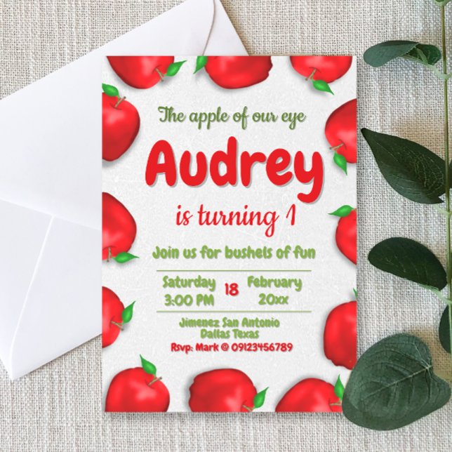 Convite de Aniversário da Apple (Apple Birthday Invitation)