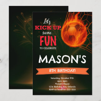 Convite de Aniversário da Bola de Futebol das Fier