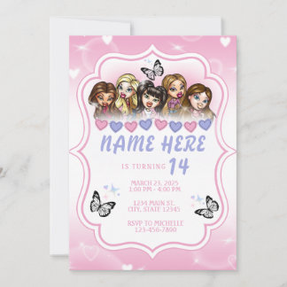 Convite de Aniversário da Brat Doll Airpush