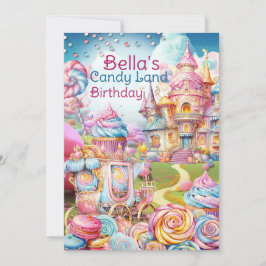 Convite de Aniversário da Candy Land House