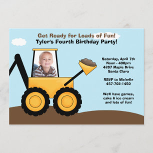 Convite de aniversário da construção