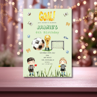 Convite de aniversário da Copa do Mundo de futebol