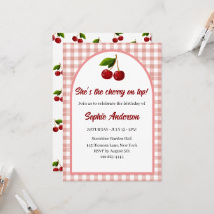 Convite de aniversário da Coquette Cherry para Coq