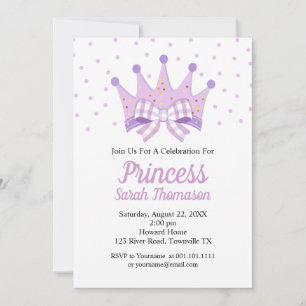 Convite de Aniversário da Coroa da Princesa em rox