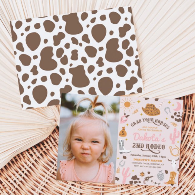 Convite de Aniversário da Cowgirl | Convite para a (Criador carregado)