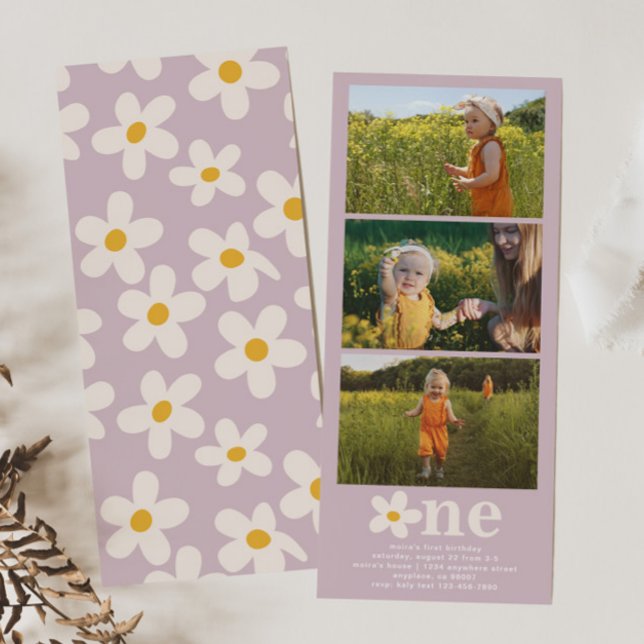Convite de aniversário da Daisy Photo (Criador carregado)