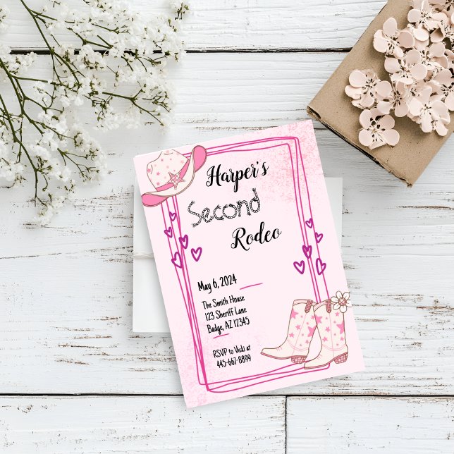 Convite de Aniversário da Disco Cowgirl (Criador carregado)