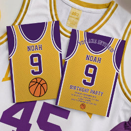 Convite de Aniversário da Equipe de Basquete