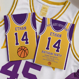 Convite de Aniversário da Equipe de Basquete