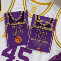 Convite de Aniversário da Equipe de Basquete