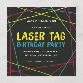 Convite de aniversário da etiqueta laser