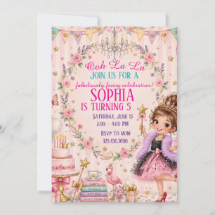 Convite de aniversário da Fancy Nancy