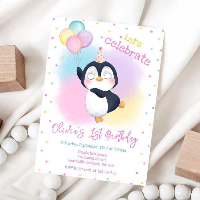 Convite de Aniversário da Festa de Inverno do Ping (Criador carregado)